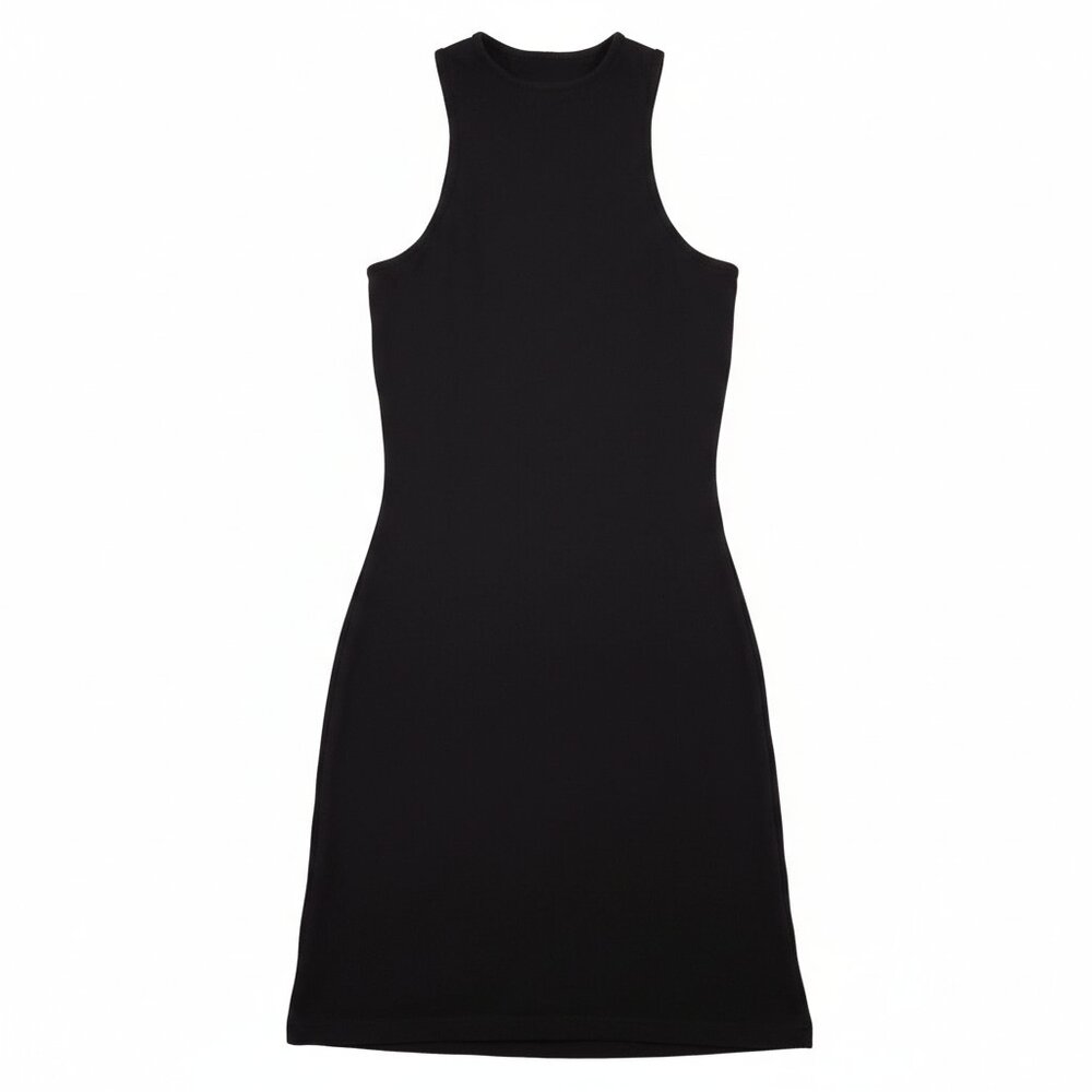 Adidas Originals Women's Tank Dress Black Trefoil Ribbed Racerback Small NWT - Picture 2 of 8